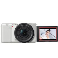 Sony ZV-E10 Mirrorless Camera with 16-50mm f/3.5-5.6 II Lens (White) 0