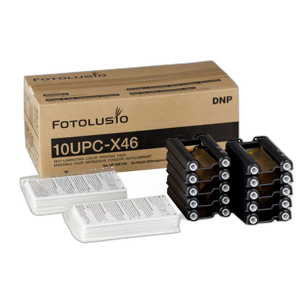 【新品未開封】DNP FOTOLUSIO 2UPC-C15 プリントパック DNP Fotolusio (for Sony) UPC-X46 (4X6) Color Print Pack (25 Sheets