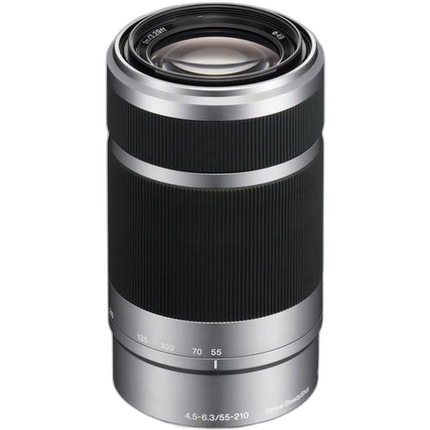 Sony E 55-210mm f/4.5-6.3 OSS E-mount Zoom Lens - Silver