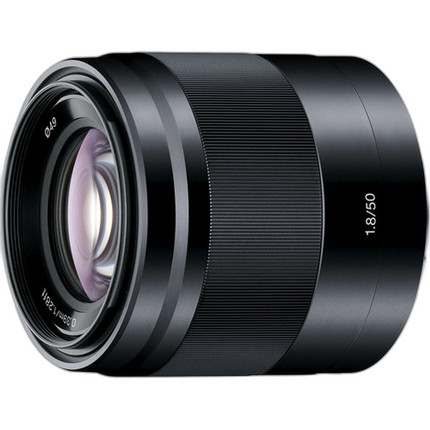 Sony E 50mm f/1.8 OSS E-Mount Prime Medium Telephoto Lens - Black