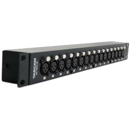 Tascam BO-16DX/IN Rackmount 16-Channel XLR Female to DB25 Adapter