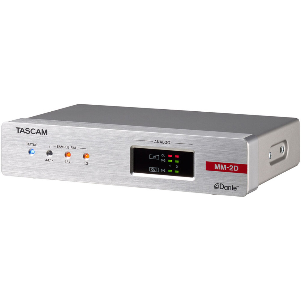 Tascam MM-2D-X 2-Ch Mic/Line Input/Output Dante Converter w/Built-In ...