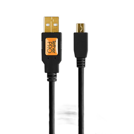Tether Tools Starter Tether Kit w/ USB-C to 2.0 Mini-B 5-Pin 15ft / 4.6m Bla
