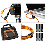 Tether Tools Starter Tether Kit w/ USB-C to 2.0 Micro-B 5-Pin 15ft / 4.6m Bl 5