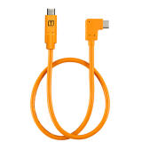 Tether Tools TetherPro Right Angle USB-C to USB-C Pigtail 20in - Orange 0