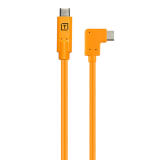 Tether Tools TetherPro Right Angle USB-C to USB-C Pigtail 20in - Orange 1