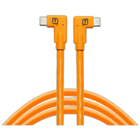 Tether Tools TetherPro Dual Right-Angle USB-C Cable 15ft - Orange 0