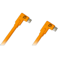 Tether Tools TetherPro Dual Right-Angle USB-C Cable 15ft - Orange 1