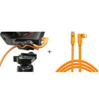 Tether Tools LeverLock Plate  and  TetherPro USB-C to Right-Angle USB-C Cable Ki 0