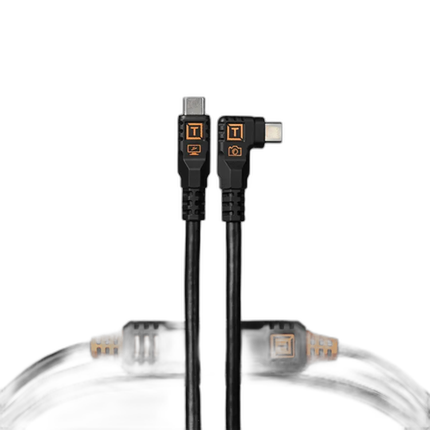 Tether Tools Optima 10G USB-C 15ft Straight to Right - Black