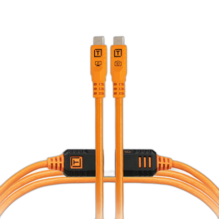 TetherPro Optima 10G USB-C Straight to Straight High-Visibility Orange - 10