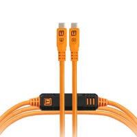 TetherPro Optima 10G USB-C Straight to Straight High-Visibility Orange - 10 0
