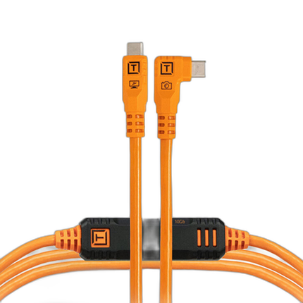 TetherPro Optima 10G USB-C Straight to Straight High-Visibility Orange - 6 f