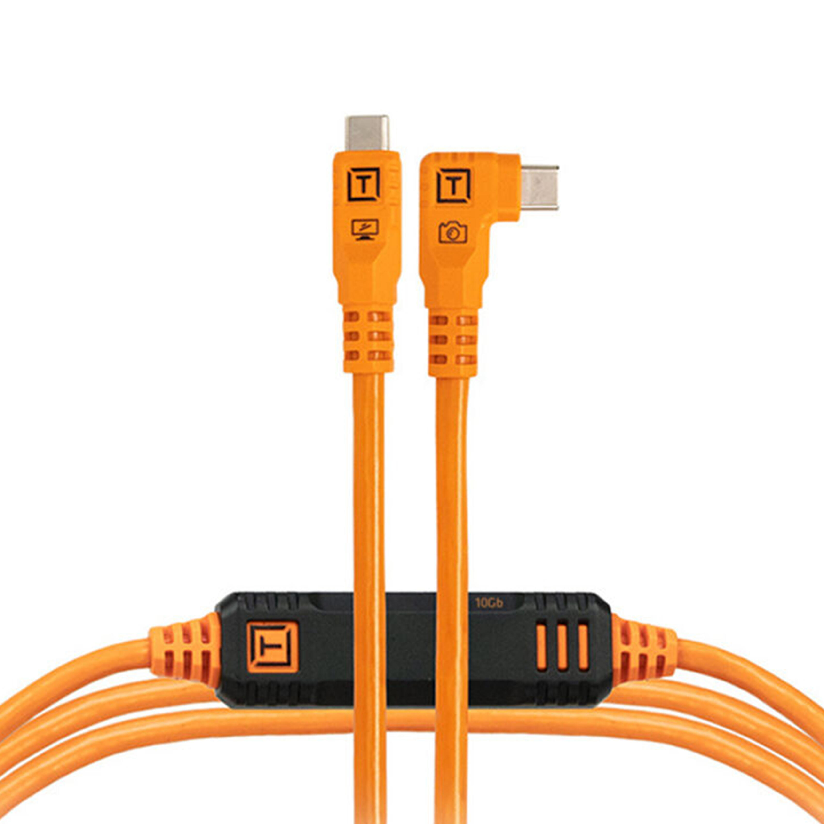 TetherPro Optima 10G USB-C Straight to Straight High-Visibility Orange - 6 f