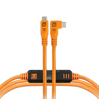 TetherPro Optima 10G USB-C Straight to Right High-Visibility Orange - 6ft 0