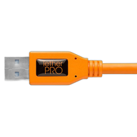 Tether Tools TetherPro USB 3.0 to USB-C Cable 15ft Orange 4