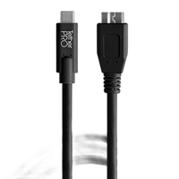Tether Tools TetherPro USB-C to 3.0 Micro-B Cable 15ft Black 0