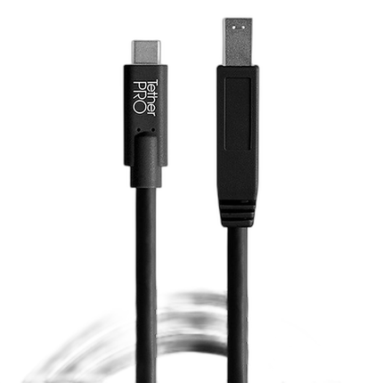 Tether Tools TetherPro USB-C to 3.0 Male B Cable 15ft Black