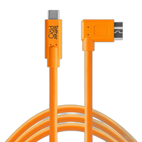 Tether Tools TetherPro USB-C to 3.0 Micro-B Right Angle Cable 15ft Orange 0