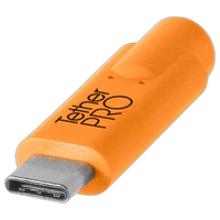 Tether Tools TetherPro USB-C to 3.0 Micro-B Right Angle Cable 15ft Orange 1