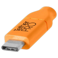 Tether Tools TetherPro USB-C to 2.0 Micro-B 5-Pin Cable 15ft Orange 1