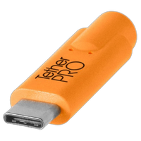 Tether Tools TetherPro USB-C to USB Female Adapter Extender 15ft Orange 1