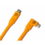 Tether Tools TetherPro USB-C to USB-C R. Angle Orange 15ft 1