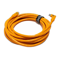 Tether Tools TetherPro USB-C to USB-C R. Angle Orange 15ft 2