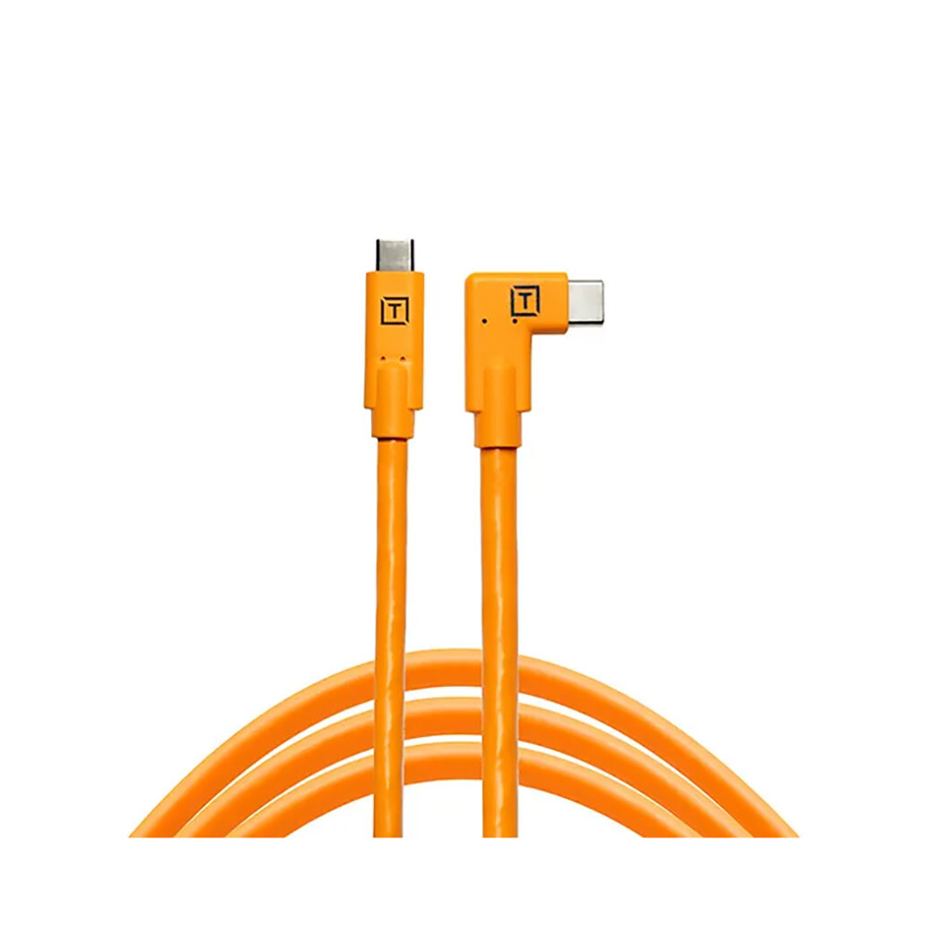 Tether Tools TetherPro USB-C to USB-C R. Angle Orange 15ft