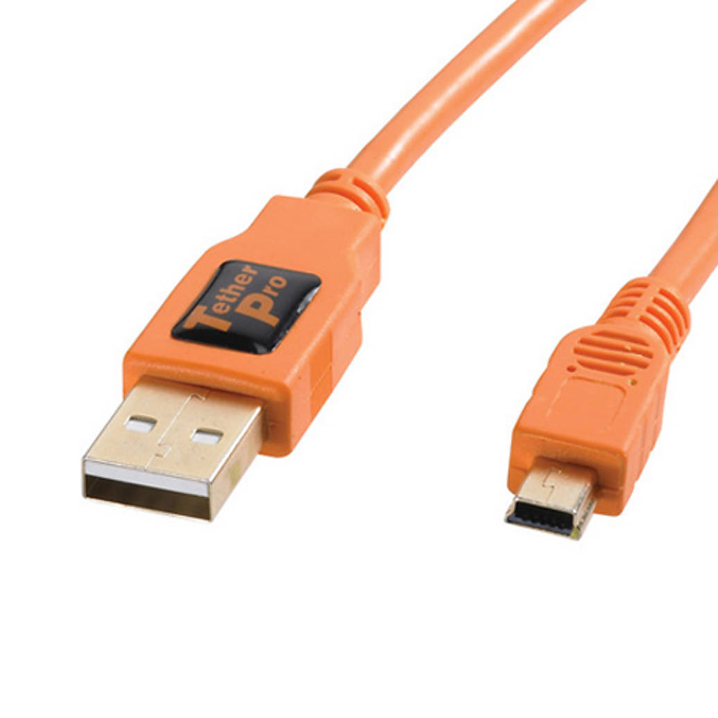 TetherPro USB 2.0 Male to Mini-B 5 pin 6ft Orange