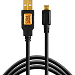 Tether Tools TetherPro USB 2.0 A Male to Micro-B 5-pin 15ft / 4.6m Black 0