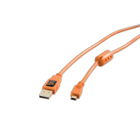 Tether Tools 15ft/4.6m TetherPro USB 2.0 A Male to Mini-B 5-Pin Orange 1
