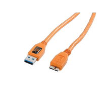 Tether Tools 15ft TetherPro USB 3.0 Male A to Micro-B Cable Orange 1