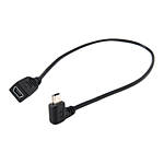 TetherPro Mini B USB 2.0 Right Angle Cable Adapter BLK 12IN (30cm) 0