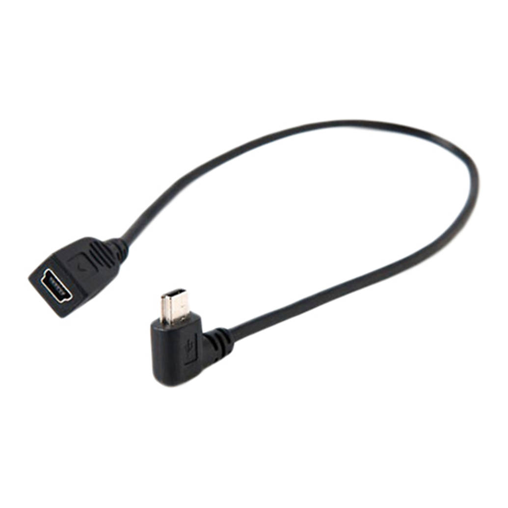 TetherPro Mini B USB 2.0 Right Angle Cable Adapter BLK 12IN (30cm)