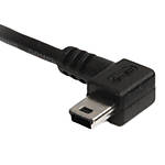 TetherPro Mini B USB 2.0 Left Angle Cable Adapter BLK 12IN (30cm) 1