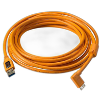 Tether Tools Tetherpro Usb 3.0 A Male To Micro B Right Angle 15ft Orange 0