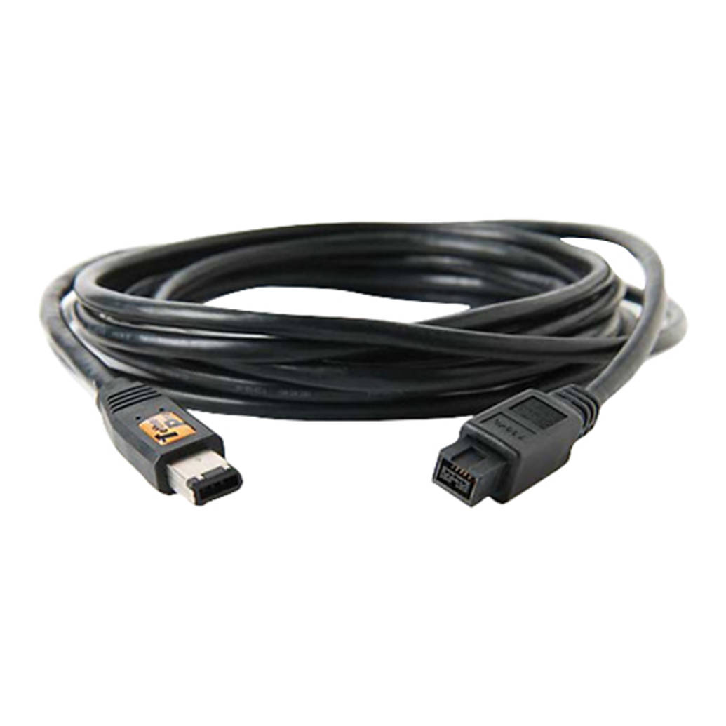 TetherPro FireWire 800/400 - 9 to 6 pin, 15FT BLK