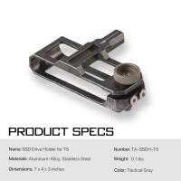 Tilta Samsung T5 SSD Holder for BMPCC 4K Cages - Tactical Gray 2