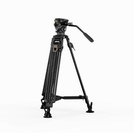 Tilta Cine Fluid Head and One Touch Carbon Fiber Tripod Legs 17.6lb Space Gray