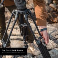 Tilta Cine Fluid Head  and  One Touch Carbon Fiber Tripod Legs 17.6lb Space Gray 6