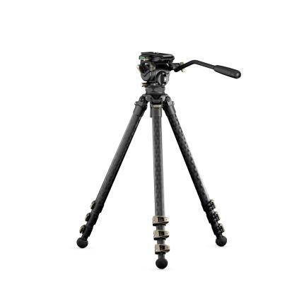 Tilta Cine Fluid Head and 3-Stage Carbon Fiber Tripod Legs 17.6lbs Space Gray