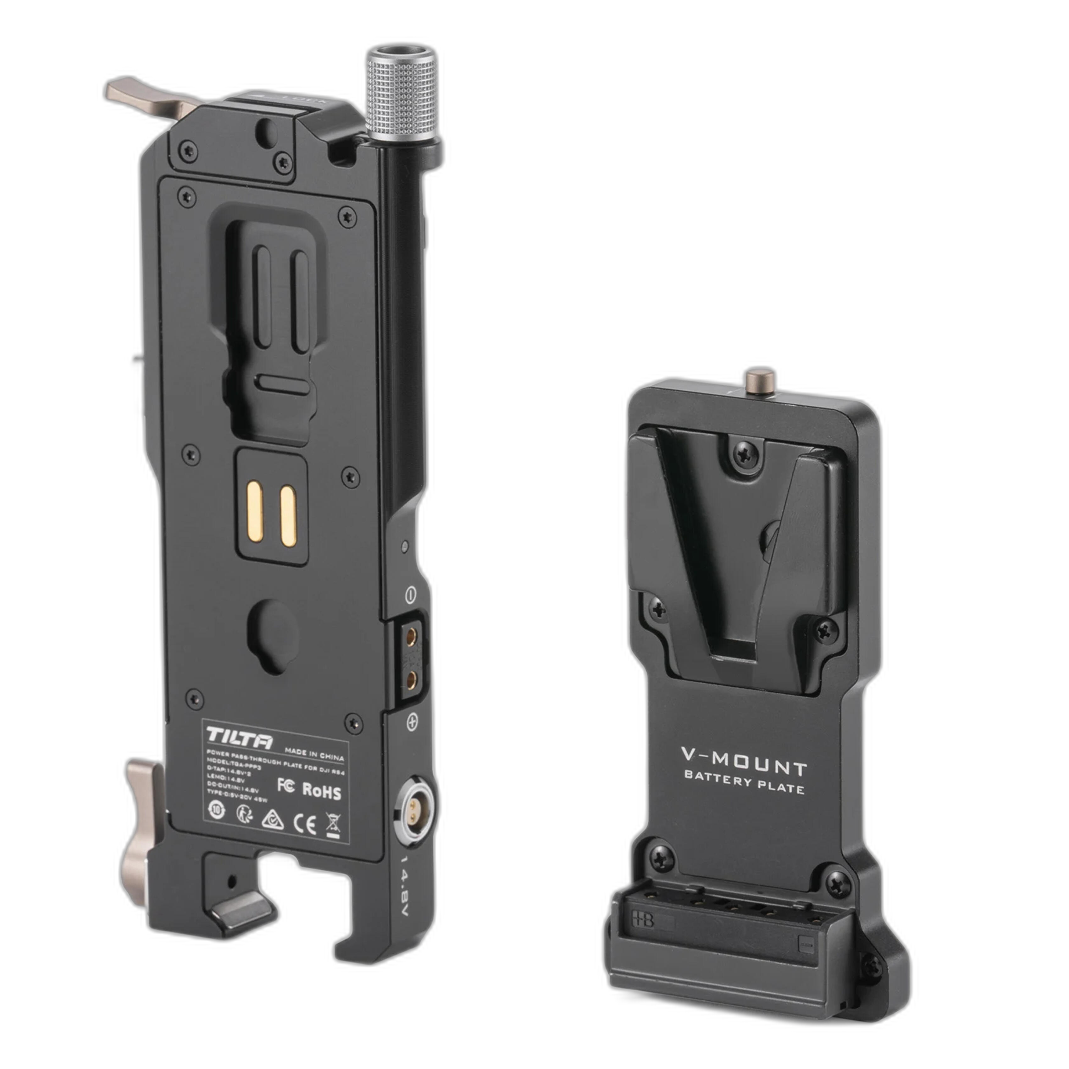 Tilta Power Pass-through Plate for DJI RS 4 With V-Mount Battery Plate
