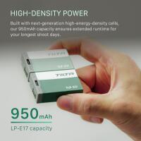 Tilta LP-E17 Battery with USB-C Input - Forest Green 2
