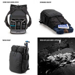Tenba Fulton V2 14L All Weather Backpack/Daypack Black/Black Camo 7