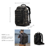 Tenba Axis V2 20L MultiCam Backpack Black (2 Mirrorless Camera, 5-7 Lens, 15 1