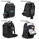 Tenba Axis V2 24L Backpack Black (2 DLSR CameraS, 6-8 Lens, 17in Laptop) 6