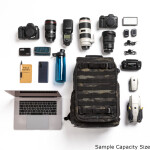 Tenba Axis V2 24L MultiCam Backpack Black (2 DLSR CameraS, 6-8 Lens, 17in La 2