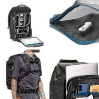Tenba Axis V2 24L MultiCam Backpack Black (2 DLSR CameraS, 6-8 Lens, 17in La 9