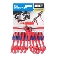 Think Tank Red Whips V2.0 12pk HD Elastic Cable Straps (10 Short + 2 Long) 1